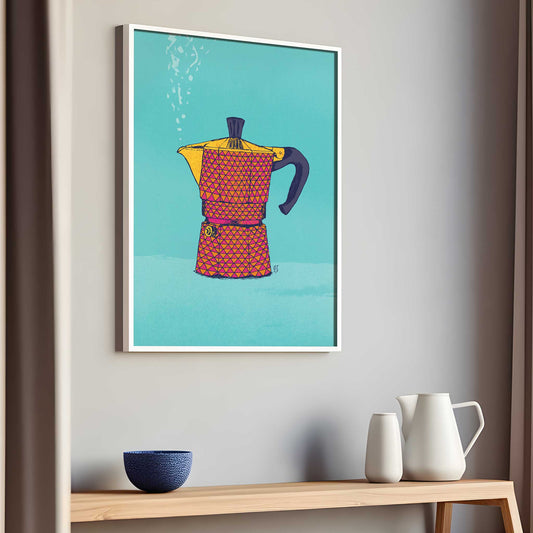 Vibrant Moka Pot Art Print