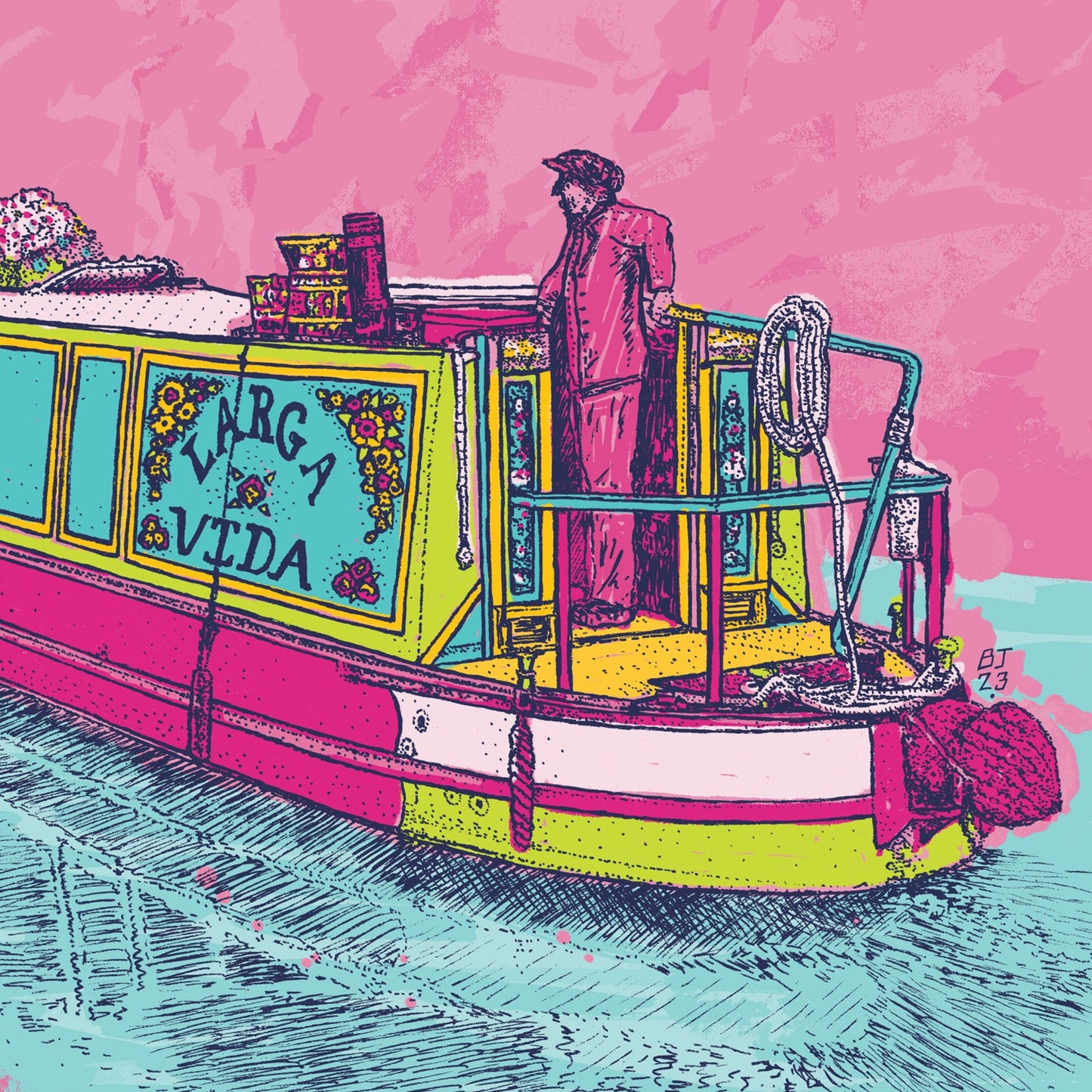 Canal boat - Bejojoart