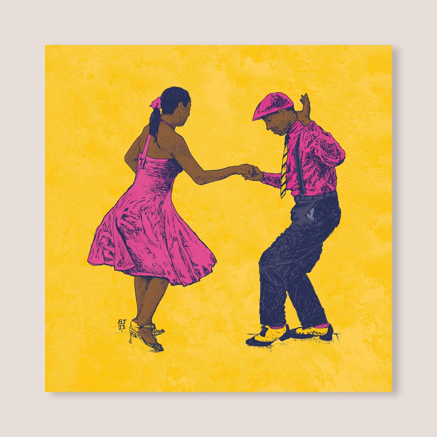 Dance party card - Bejojoart