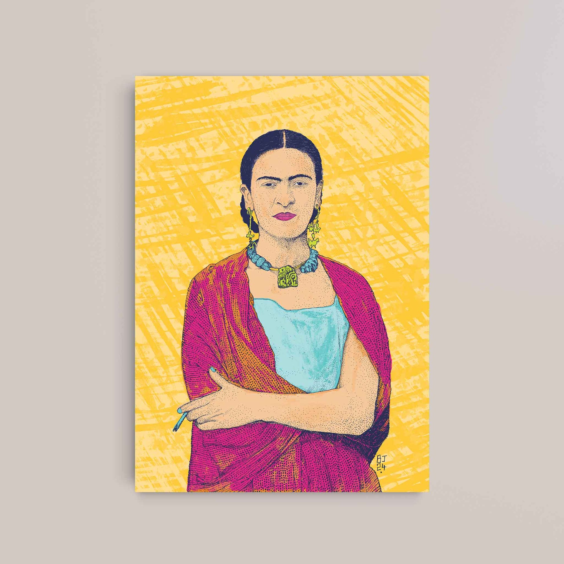 Frida Kahlo Art Print – Bright and Vibrant Poster - Bejojoart