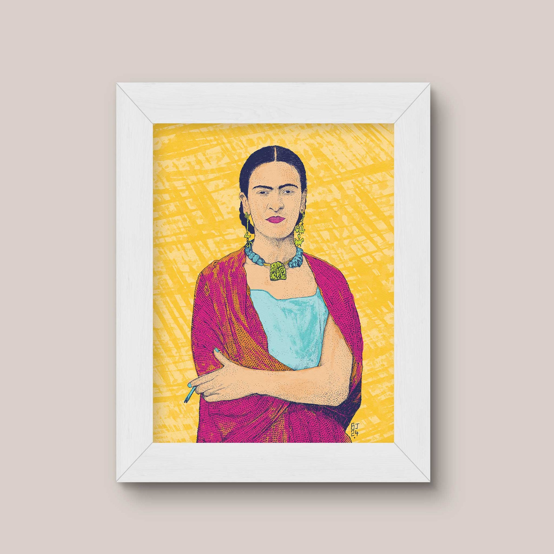 Frida Kahlo Art Print – Bright and Vibrant Poster - Bejojoart