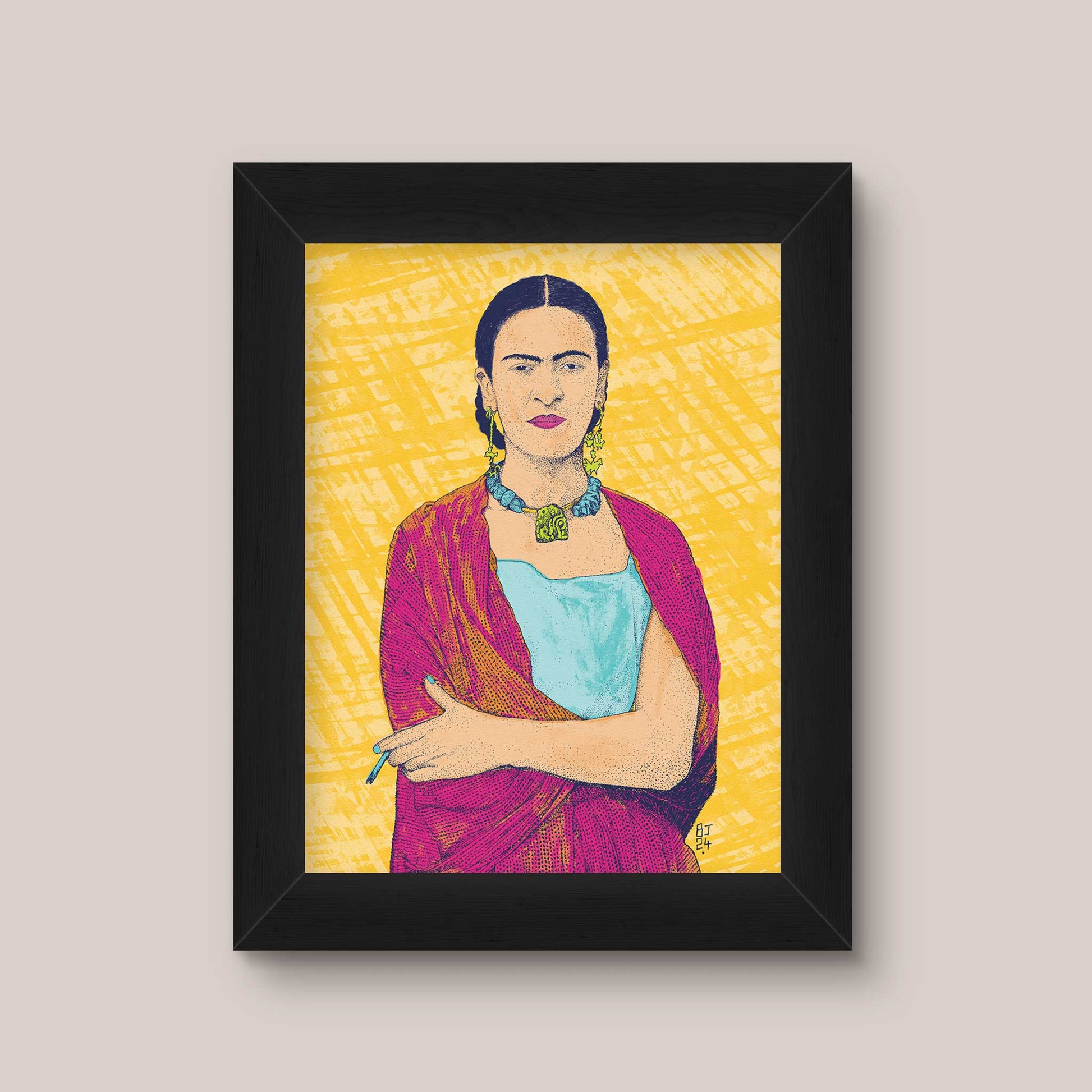 Frida Kahlo Art Print – Bright and Vibrant Poster - Bejojoart