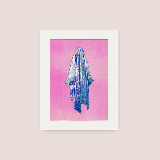 Ghost Risograph print - Bejojoart