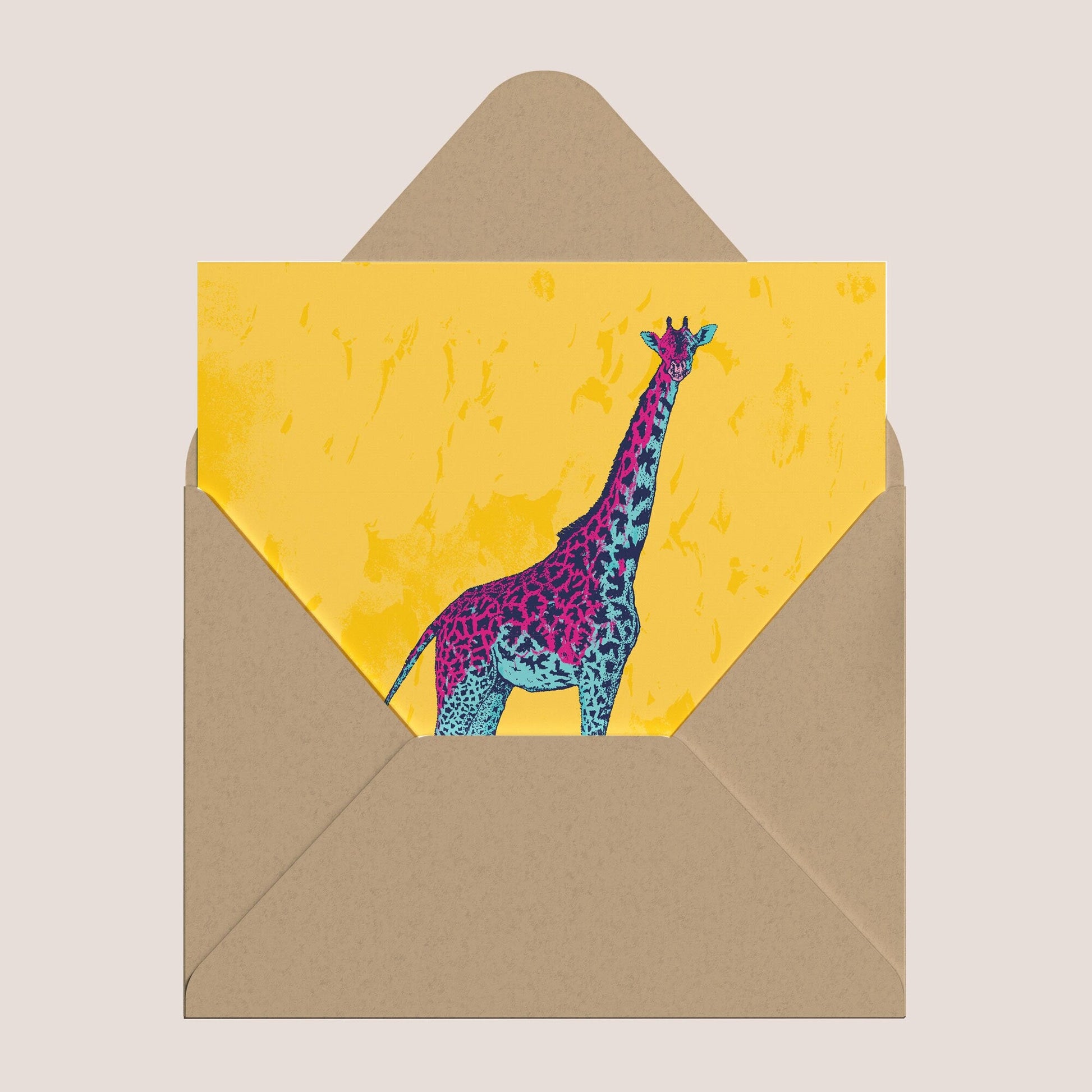 Giraffe card - Bejojoart