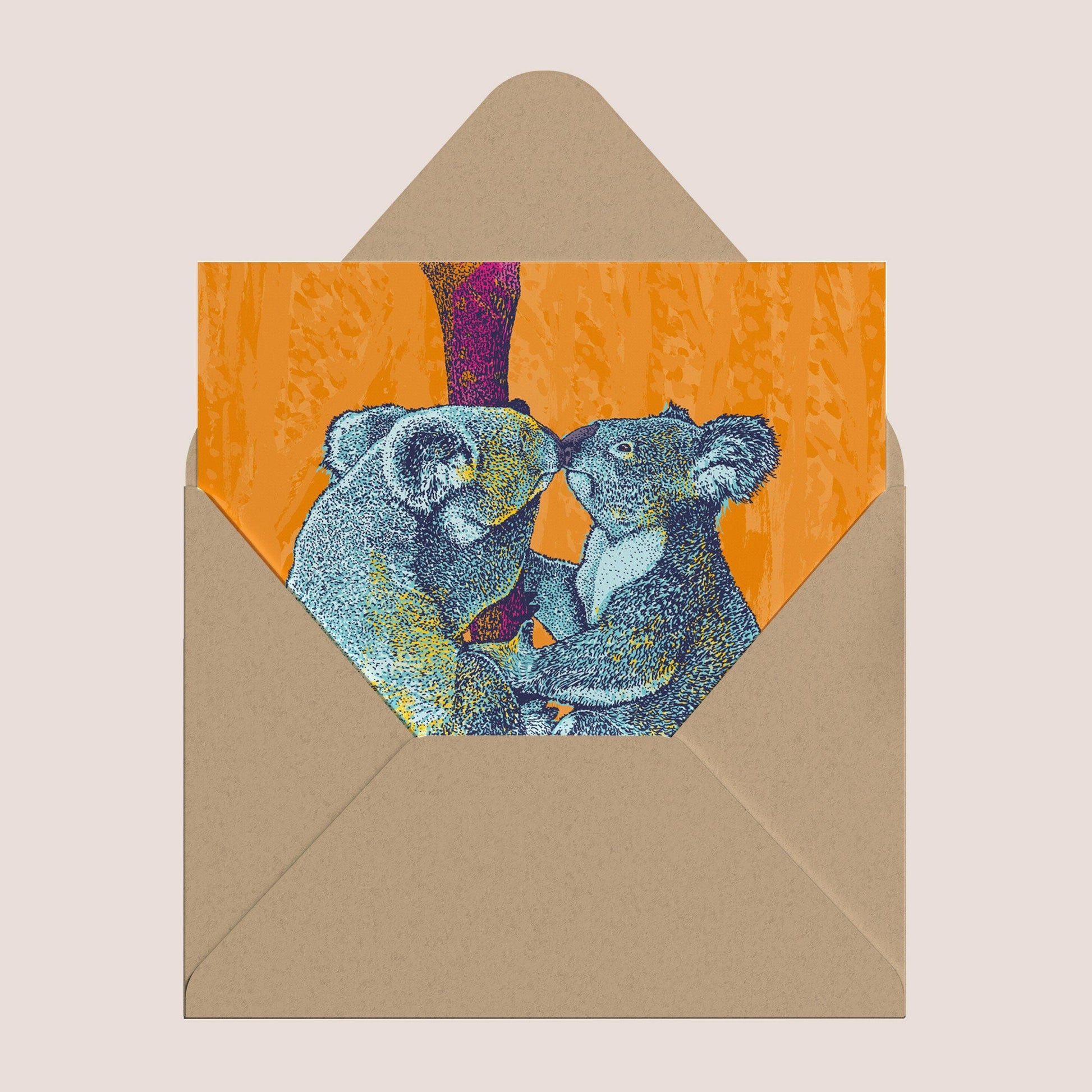 Koala kiss card - Bejojoart