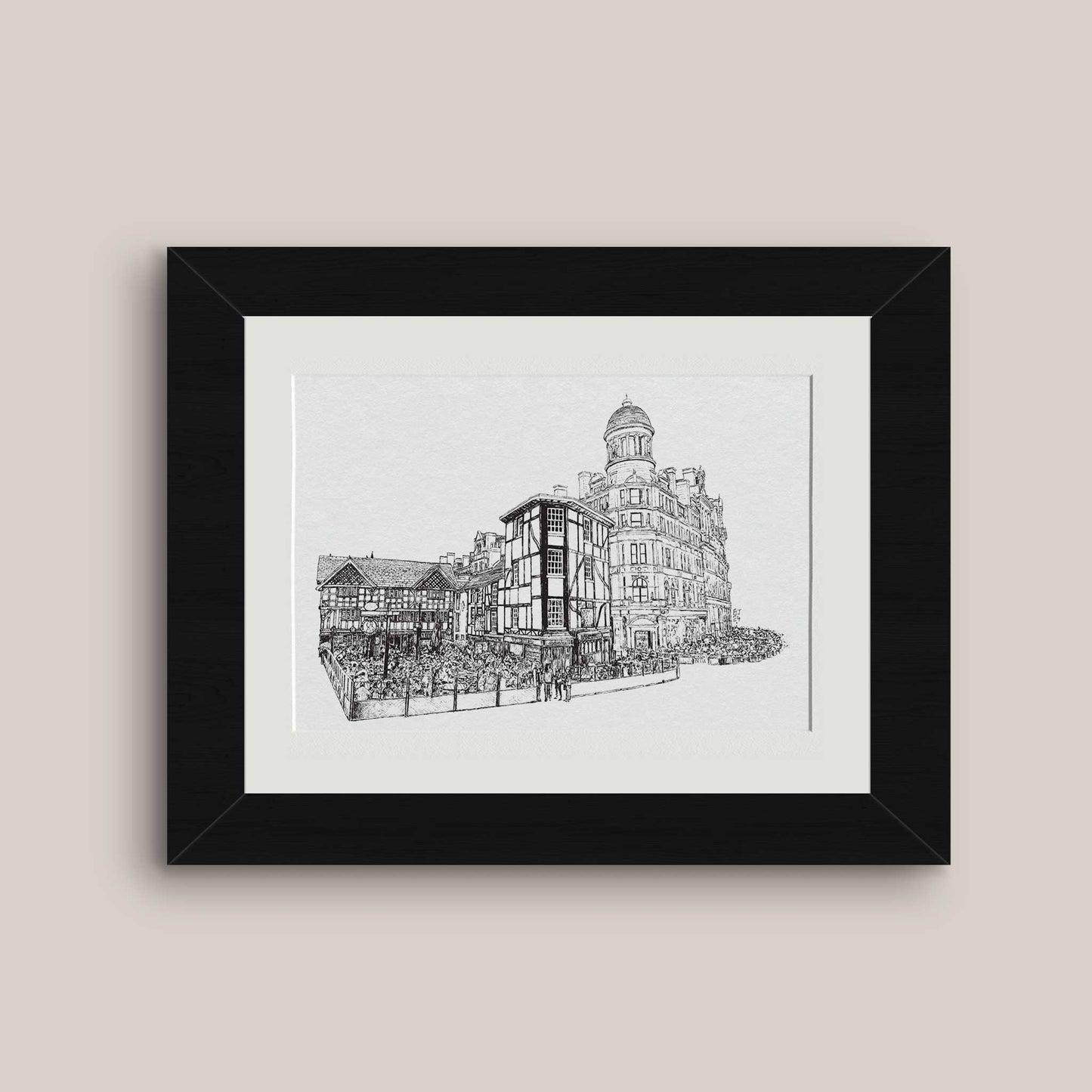 Manchester historic square Black & White print - Bejojoart