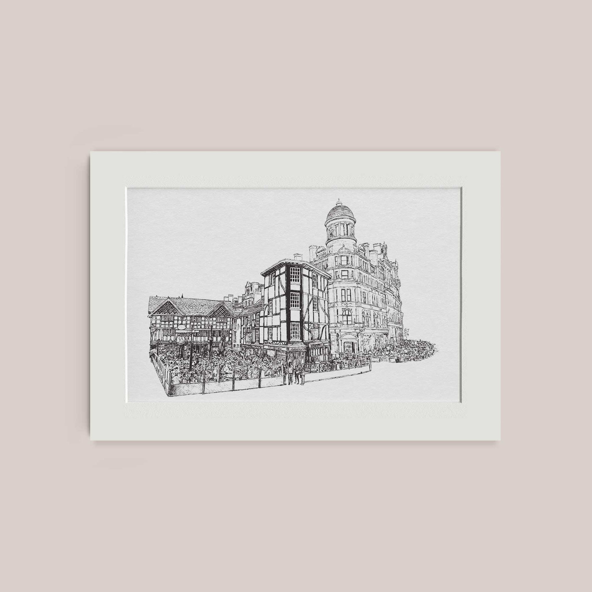 Manchester historic square Black & White print - Bejojoart