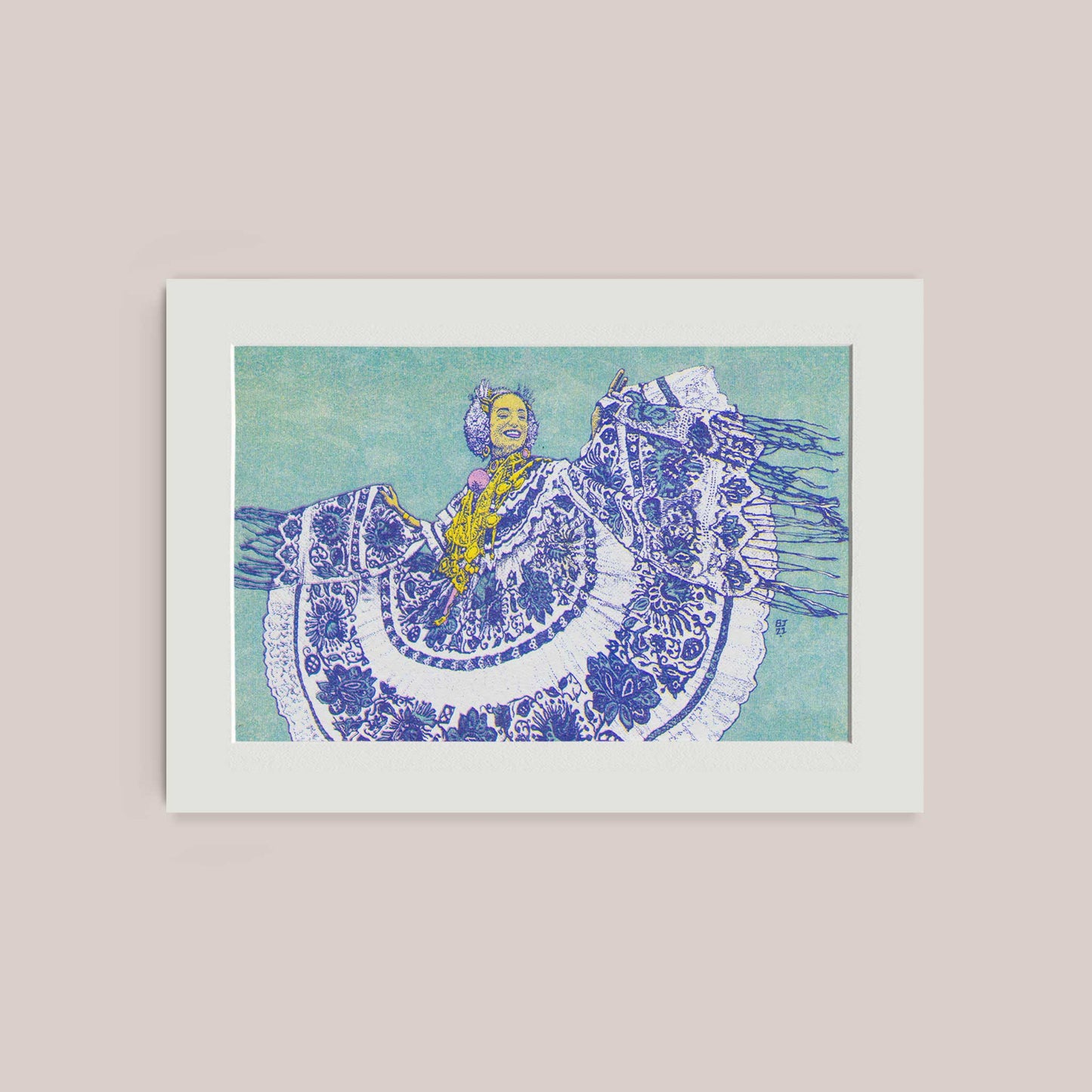 Pollera Risograph print - Bejojoart