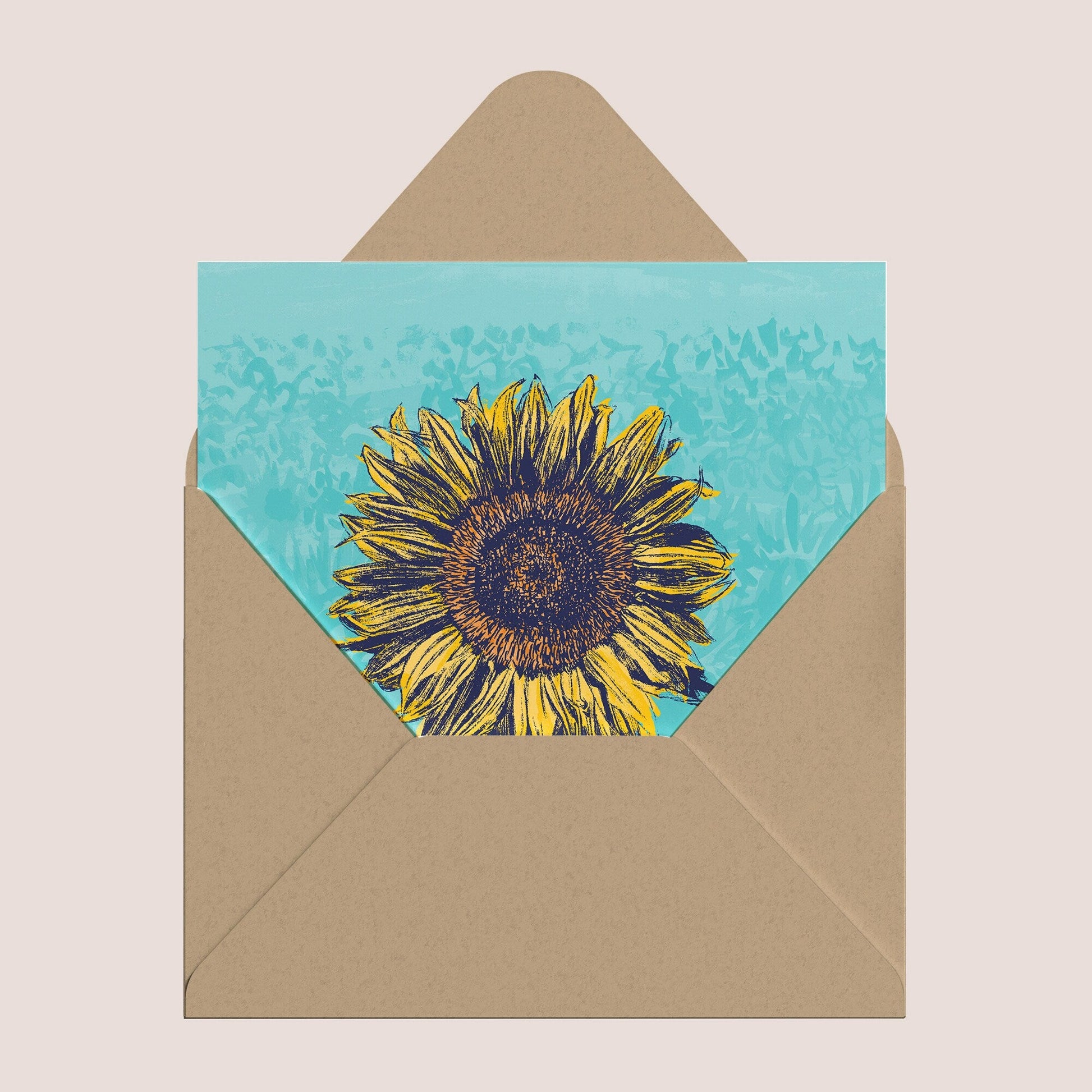 Sunflower card - Bejojoart