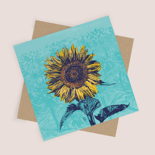 Sunflower card - Bejojoart