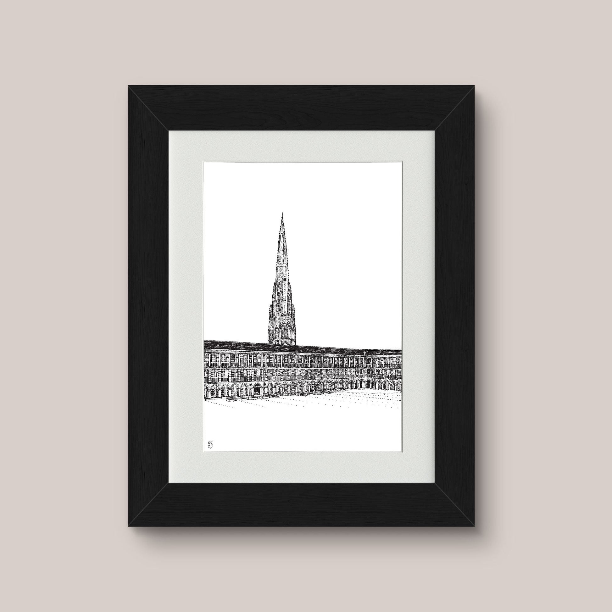 The Piece Hall Black & White print - Bejojoart