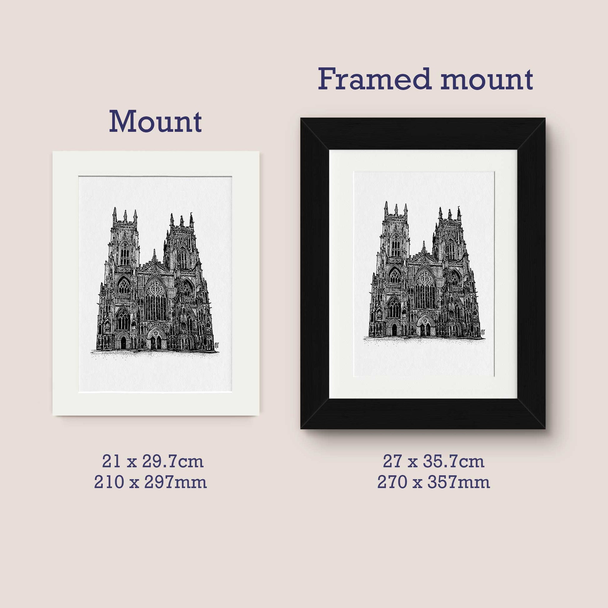 Mounted print 21x29.7cm, Framed print 27x35.7cm