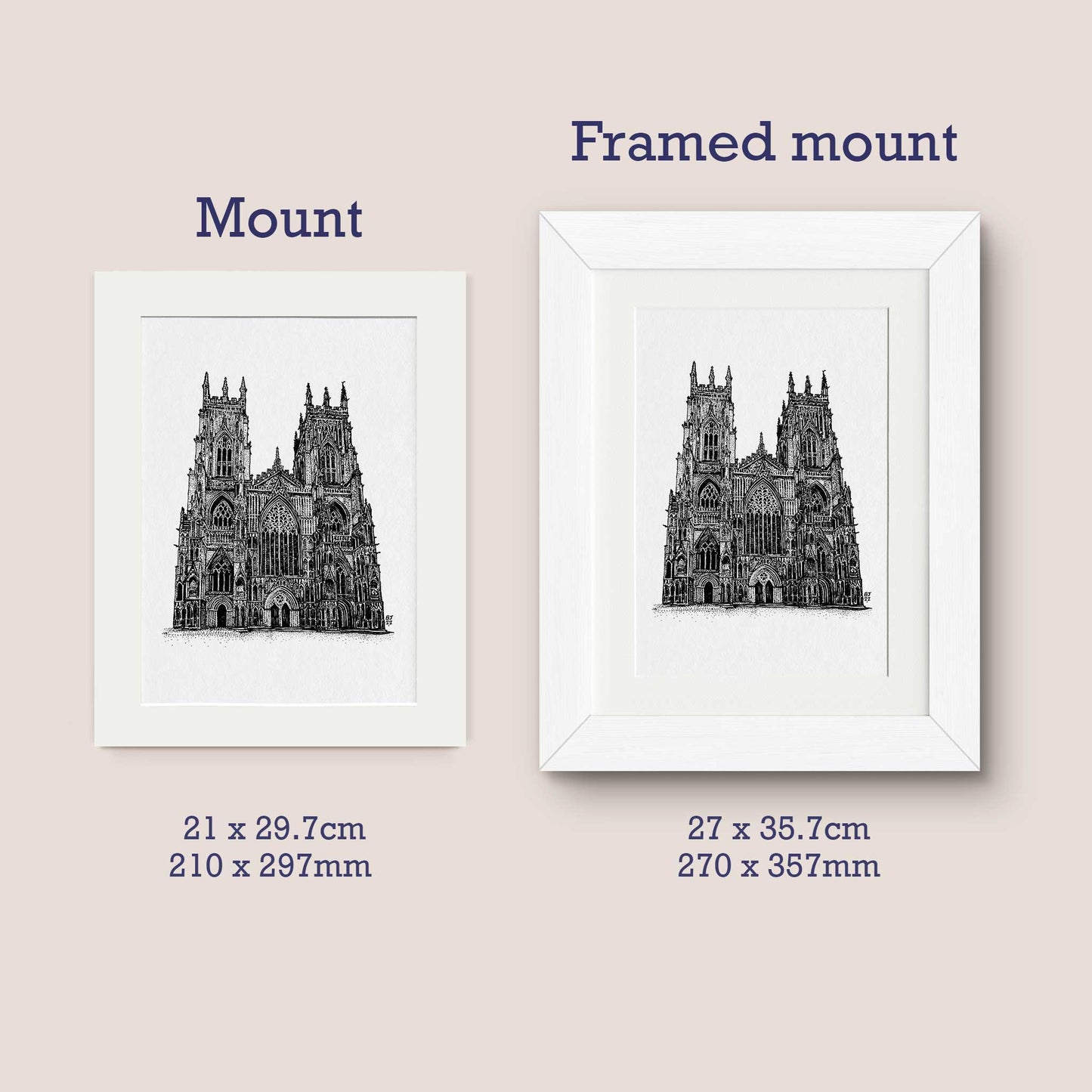 Mounted print 21x29.7cm, Framed print 27x35.7cm