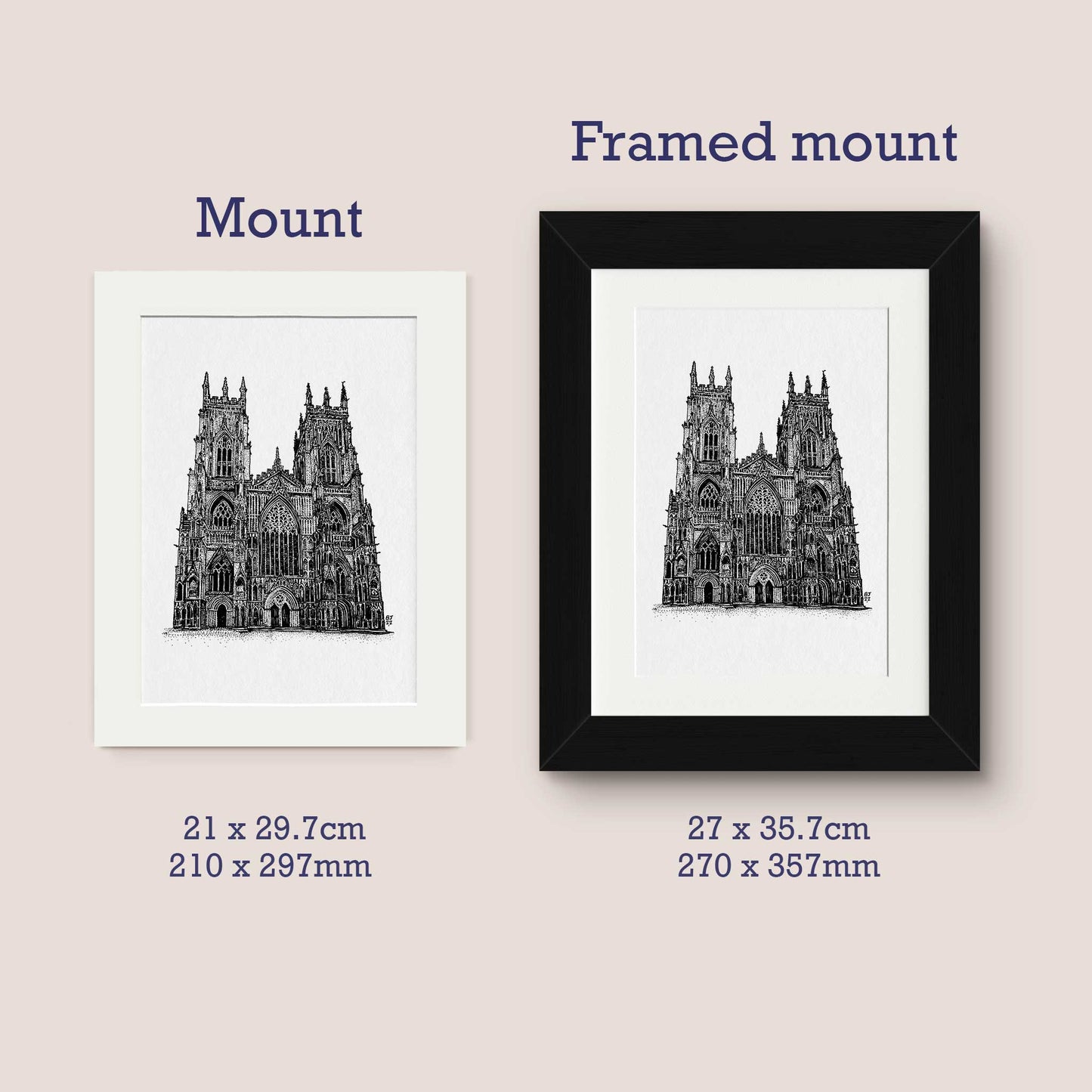 York Minster Black & White print - Bejojoart