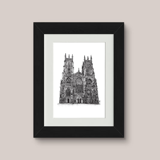 York Minster Black & White print - Bejojoart