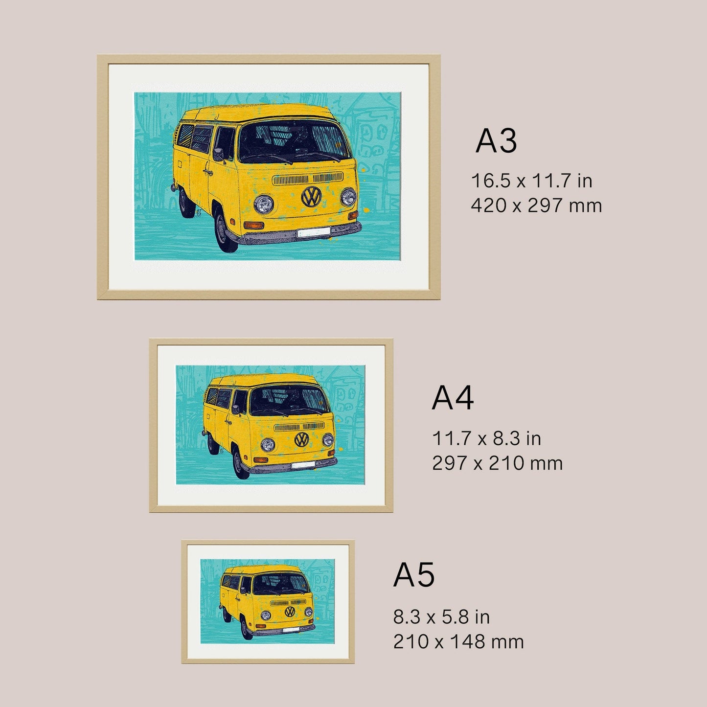 VW Camper van - Bejojoart